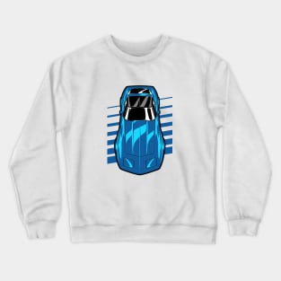 Blue Vette C3 Top View Crewneck Sweatshirt